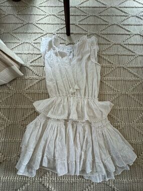 Misa Los Angeles White Eyelet Ruffle Kids Dress